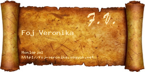 Foj Veronika névjegykártya
